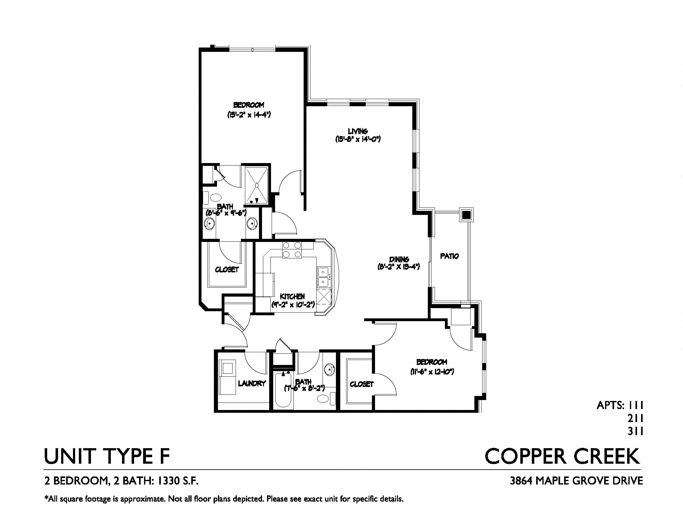 Floor Plans of Copper Creek in Madison, WI